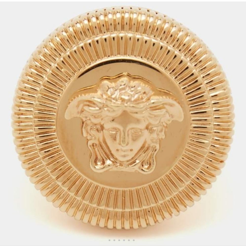 Versace Gold Medusa Unisex Ring - Picture 4 of 11